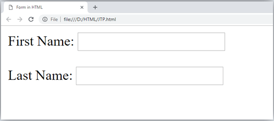 HTML Form - Tpoint Tech