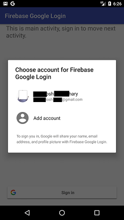 Android Firebase Authentication - Google Login