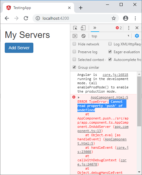Angular Error Fixing