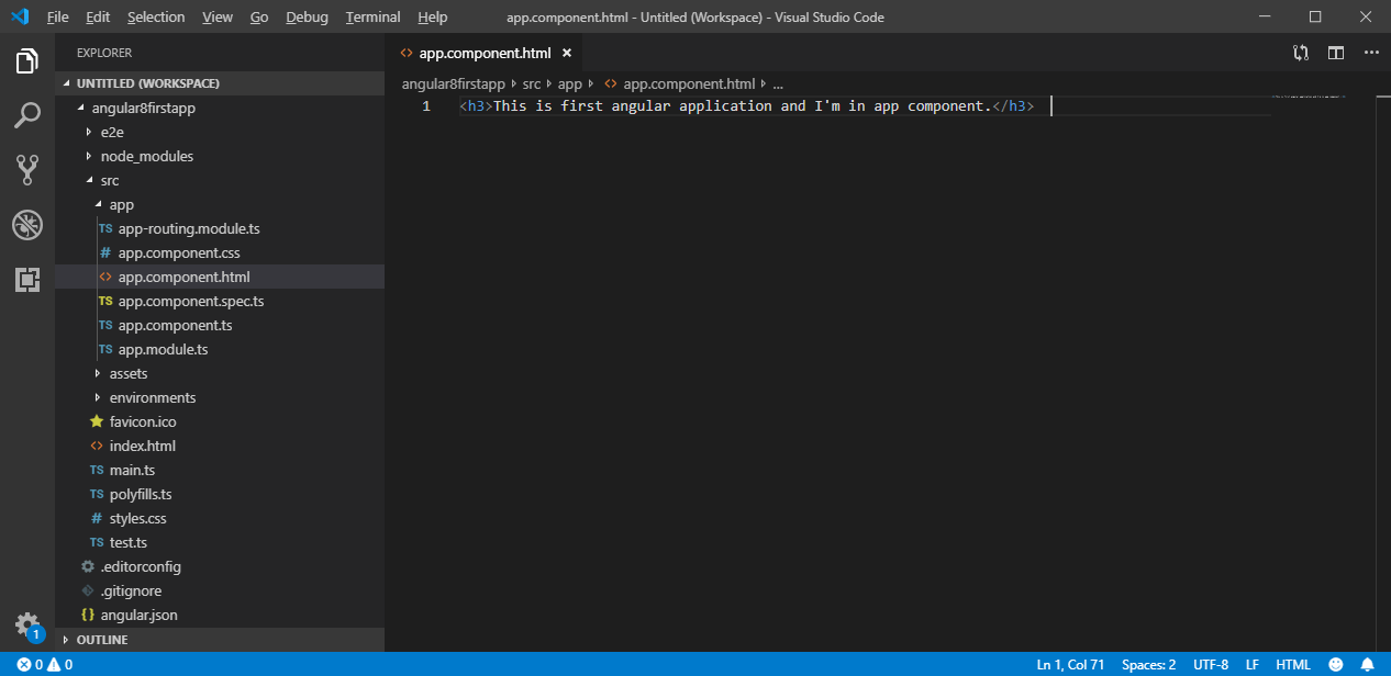 Angular app get loaded and started